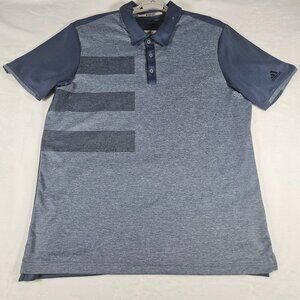 Adidas Golf Polo Shirt Men's Size L Short Sleeve Badge Of Sport Gray